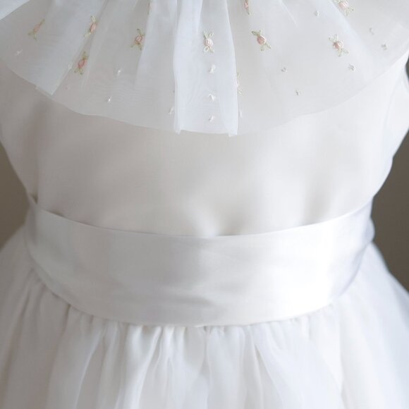 Satin Sash Flower Girl Special Occasion White or Ivory New - Picture 2 of 4